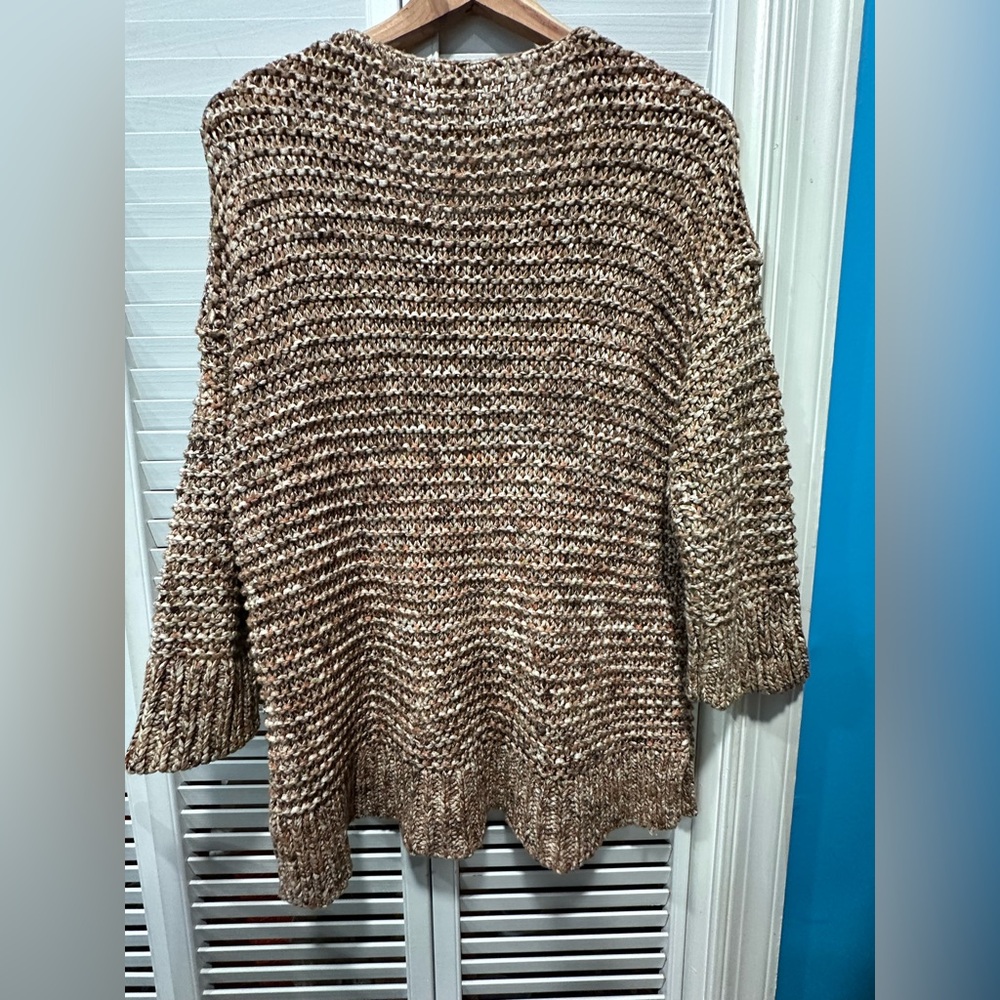 Chico's Brown Multicolored Bulky Sweater Size 2 Large Petite